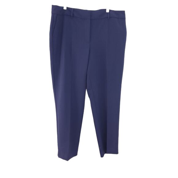 New Ann Taylor Factory Navy Blue Work Pants Size 14 Suit Pants, 12" Rise - Picture 5 of 5